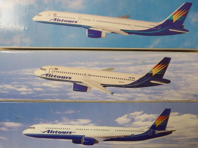 Airliner Display Models:Four plastic snap-fit models all with box and inner plastic bags . Three - Image 3 of 3