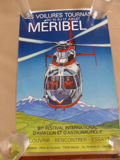 Meribel Air Show & Team Martini Signed Poster: A collection of six posters. One from Mirebel 1985
