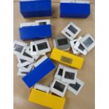 Westland 35mm Slides: A box of over one hundred monochrome 35mm slides mounted in plastic with glass