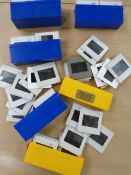 Westland 35mm Slides: A box of over one hundred monochrome 35mm slides mounted in plastic with glass
