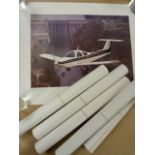 Beechcraft Promotional Posters: Set of six posters measuring 51x40cm featuring King Air C90, Super