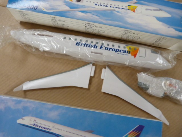 Airliner Display Models:Four plastic snap-fit models all with box and inner plastic bags . Three - Image 2 of 3