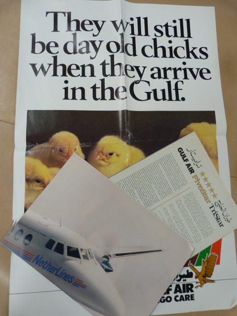 Gulf Air & Netherlines Posters: Gulf Air Five Star Lockheed L-1011 Tristar measuring 50x70cm and