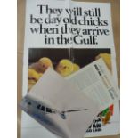 Gulf Air & Netherlines Posters: Gulf Air Five Star Lockheed L-1011 Tristar measuring 50x70cm and