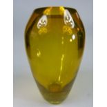 20th Century Art Glass Vase by John R Burton (Signed to base) approx 32cm tall. Cameo layered