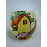 CLARICE CLIFF - Bizarre by Clarice Cliff. Small brush pot. Condition - 1 Visible crack.