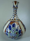 Frederick Rhead large bulbous vase in the Baghdad pattern. c.1920's approx 31cm