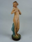 Unglazed plaster model of a nude Art Deco Lady Rd no - 817445