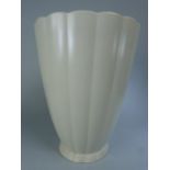 Keith Murray for Wedgwood vase in the Moonstone colour on a footed base.