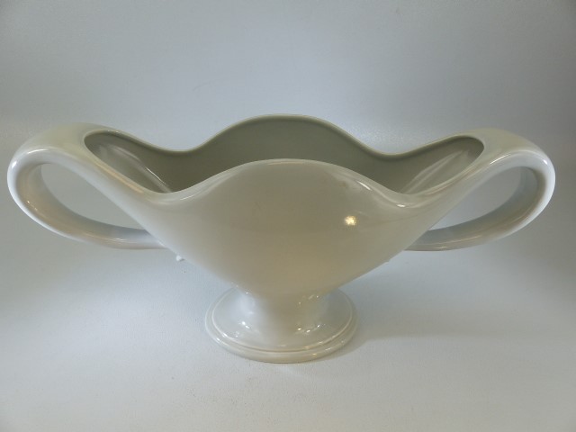 Large Fulham Pottery vase designed by Constance Spry in a Light Grey Glaze. Approx 44cm wide and - Image 2 of 5
