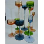 Ronald Stennett Wilson for Kings Lynn (Wedgwood) glass. Selection of Brancaster candle holders of