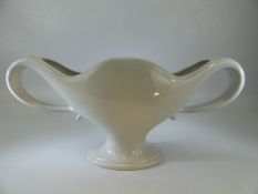 Large Fulham Pottery vase designed by Constance Spry in a Light Grey Glaze. Approx 44cm wide and