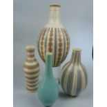 Poole Pottery lot of 4 Freeform bud vases