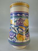 1920's Poole Pottery Jazzy vase with floral decoration (CO) approx 22cm high. (Carter Stabler