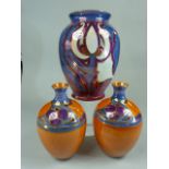 SUSIE COOPER - For A.E Grays & Co 'Gloria Lustre pottery vase 5395 (corrected as of 13/04/2019) in