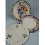 Poole Pottery - Three 1920/30's plates - All Carter Stabler and Adams.