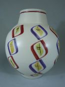 Poole Pottery 'Freeform' period vase 'Harlequin' (HOU) pattern. Shape No. 723.