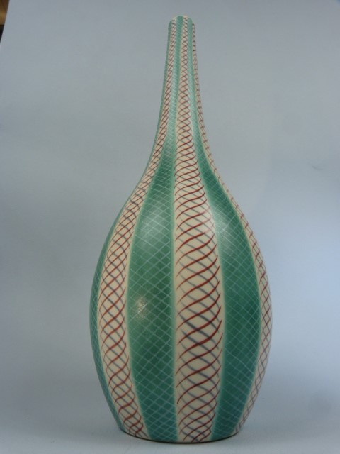 Poole Pottery Freeform Vase in the PKT pattern. Approx height - 39cm - Image 3 of 4