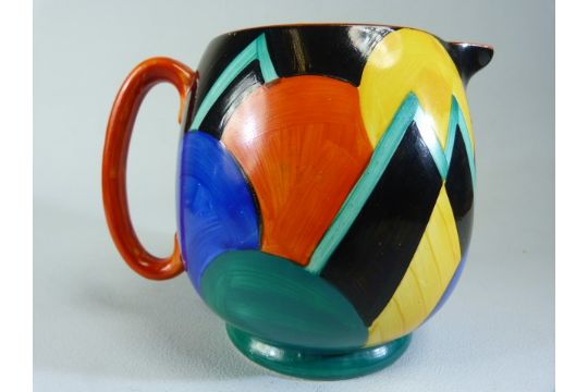 Gray's Pottery Jug designed by Susie Cooper in the Mountains and Moons Geometric pattern.Approx - Image 2 of 4