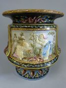German Pottery Jardiniere decorated with panels (TBC)