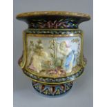 German Pottery Jardiniere decorated with panels (TBC)