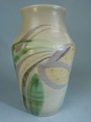 Susie Cooper tall vase - Signed to base in the 'Orchid' pattern