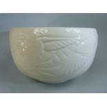 Spode Impl K21 large fruit bowl. Moulded in relief with eagles.