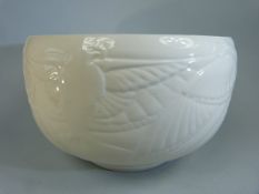 Spode Impl K21 large fruit bowl. Moulded in relief with eagles.
