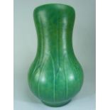 Pilkington's Royal Lancastrian Globular 'Lapis' vase in crackled green glaze. Approx height - 25cm