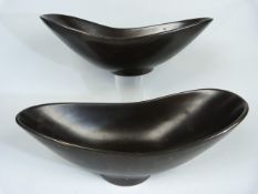Two Early Poole pottery Freeform bowls.