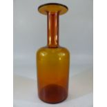 DANISH HOLMEGAARD Gulvase in Amber colour.