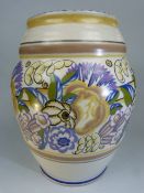 1920's Poole pottery floral Art Deco vase of large form in the EW pattern and Shape no 429 26cm
