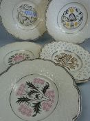 Wedgwood Lustre plates - 5 plates in the similar design all decorated with Lustre and with creamware