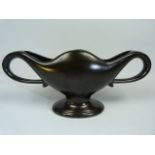 Fulham Pottery vase designed by Constance Spry in black Glaze 1950's . Fully marked to base.