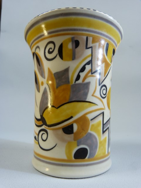 Poole Pottery YE pattern Art Deco vase with flared neck. Dedicated to H & B.S.C 1936 'Moonlight' - Image 3 of 3