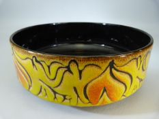 1970's Poole Pottery Aegean ware bowl 24.5cm diameter and approx 9cm high.