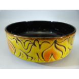 1970's Poole Pottery Aegean ware bowl 24.5cm diameter and approx 9cm high.