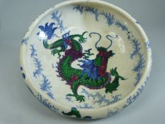 Bursley Ware 'Dragon' bowl by Frederick Rhead