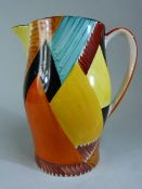 Gray's Pottery Jug designed by Susie Cooper in the Geometric/Cubist Design Approx 15.5cm tall