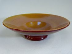 Early Carter Poole Pottery Crimson Lustre bowl. The base hand signed 'Lustre Poole' and a signature.