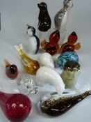 WEDGWOOD Glass Animals - Lots of 15 glass animals to include - Two Squirrels, Three Whales, Two