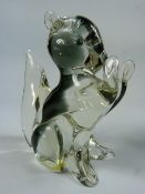 Wedgwood glass paperweight in the form of a squirrel.