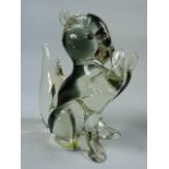 Wedgwood glass paperweight in the form of a squirrel.