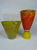 Art Glass 20th century - Goblet and small vase