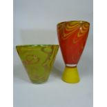 Art Glass 20th century - Goblet and small vase
