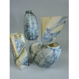 Carn Pottery - Four pieces signed J Beusman