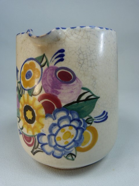 Poole Pottery loop handled jug 1930's in the ZL pattern Carter Stabler Adams Ltd. - Image 2 of 4