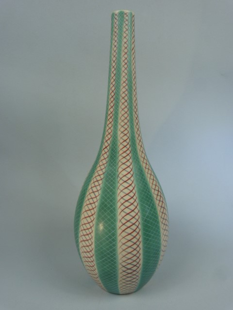 Poole Pottery Freeform Vase in the PKT pattern. Approx height - 39cm