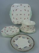 Shelley part sets - plates. to include a Large Sugar Bowl in the Rosebud pattern.