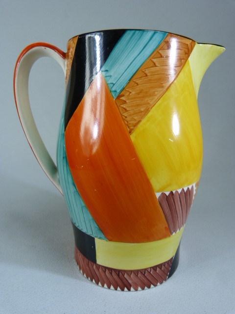 Gray's Pottery Jug designed by Susie Cooper in the Geometric/Cubist Design Approx 15.5cm tall - Image 2 of 4